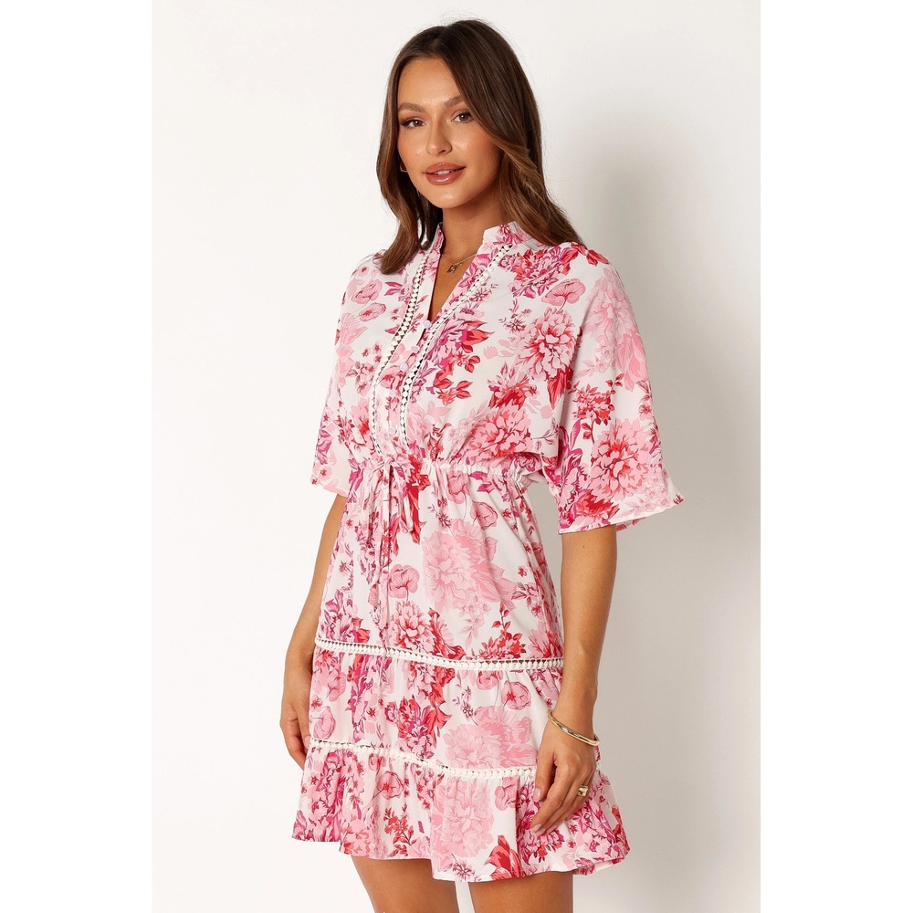 NWT Petal & Pup Sienna Long Sleeve Pink Floral Mini Dress Size US‎ 6 Valentines